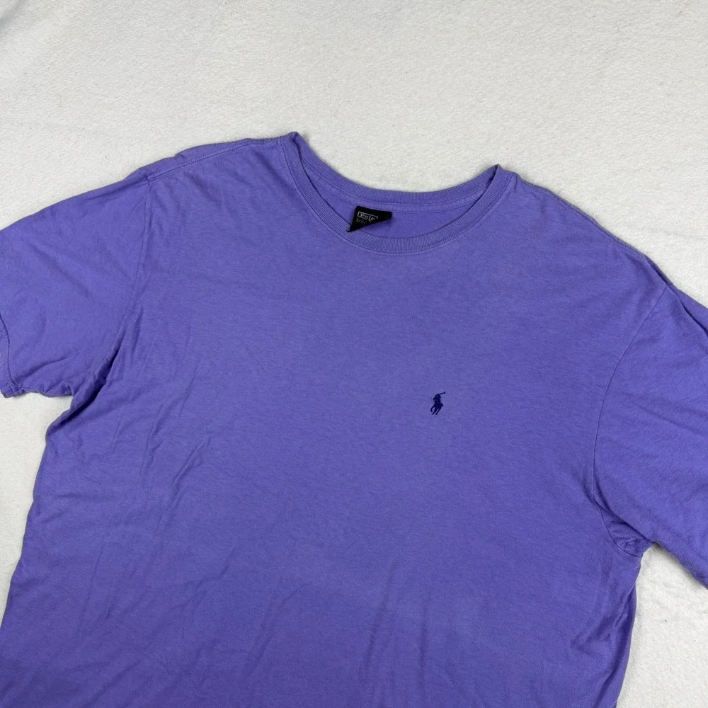 Polo Ralph Lauren Mens XL Purple Short Sleeve T-Shirt Cotton Pony Logo Crewneck